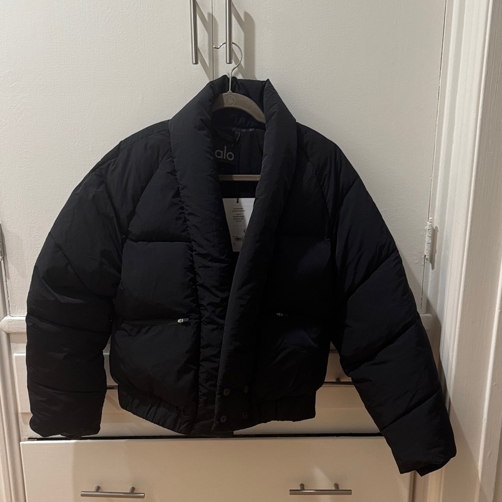 ALO Yoga Stargazing Kimono Puffer Jacket size small black - Picture 6 of 8